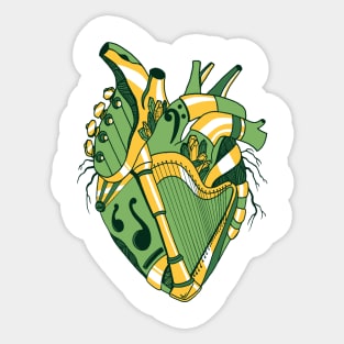 Forrest Green No 2 Musical Heart Sticker